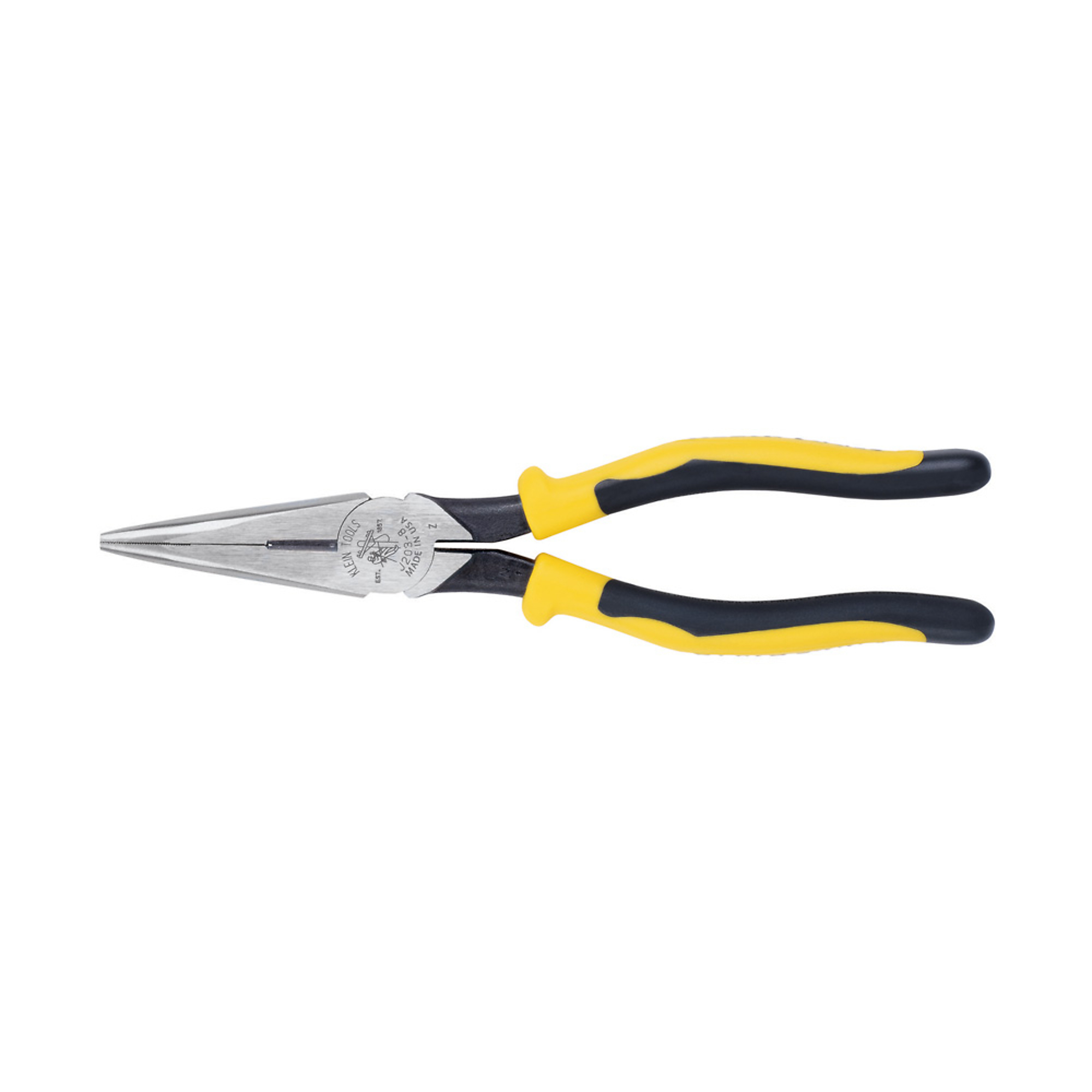 Klein Tools Needle Nose Side-Cutting Pliers — 8in., Induction Hardened Knives, Model# J203-8